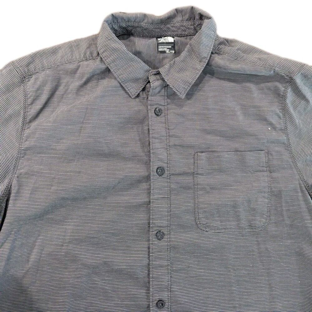 The North Face Shirt Mens Large Outdoor Pocket Button Upβ striped Short Sleeve